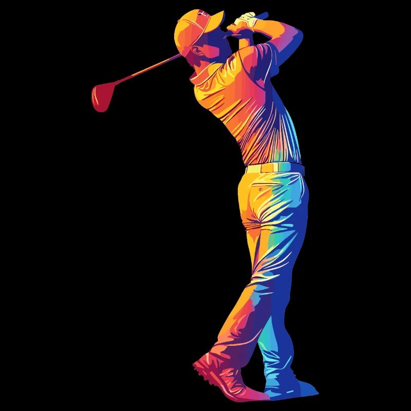Rainbow Golfer Swing