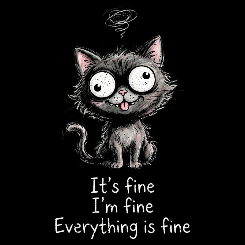 It's Fine I'm Fine Everything is Fine Katzen