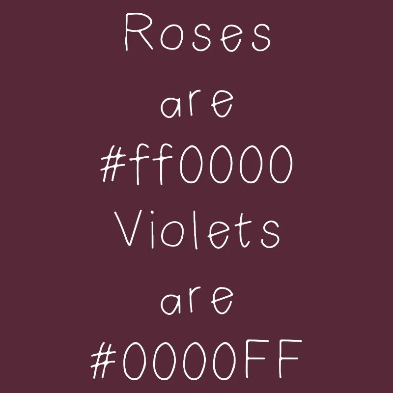 Hex-Farbcode Witz für Entwickler, Coder und Web...