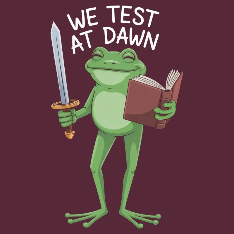 Dawn Test Frog: Sword & Scroll