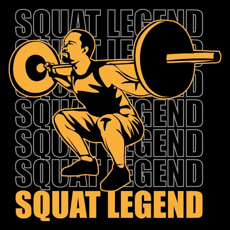 Squat Legend Ironisches Sprichwort Powerlifting