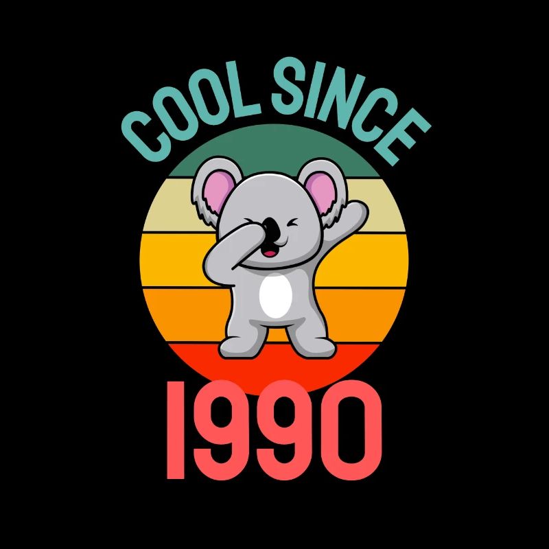 Cool seit 1990 Retro Dabbing Koala 32. Geburtstag