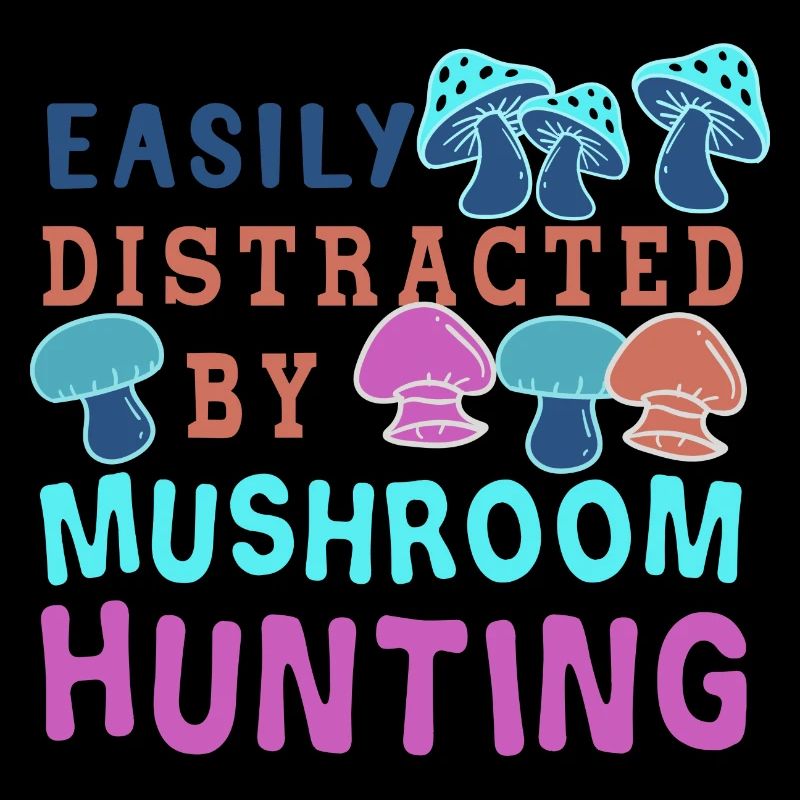 Champignons Chasse Drôle Dicton Nature Forêt