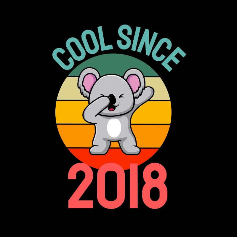 Cool seit 2018 Retro Dabbing Koala 4. Geburtstag