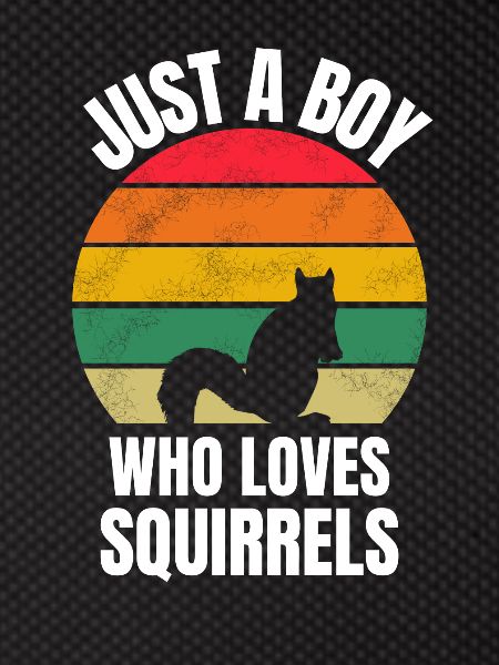 Retro Grunge Squirrel Boy