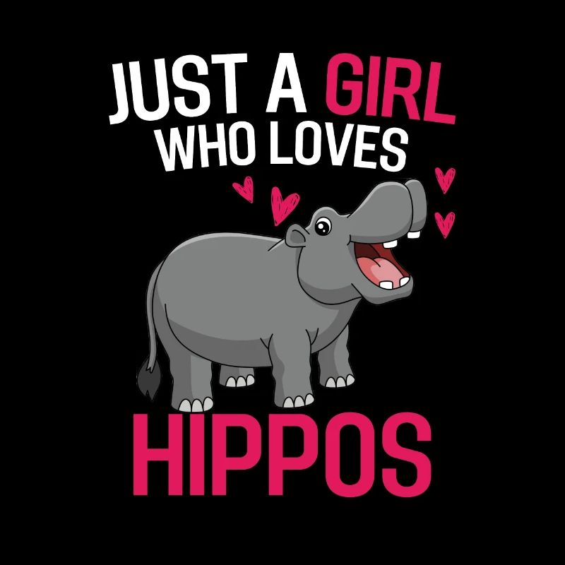 Hippo Mädchen Afrika Zoo Tier Geschenk Nilpferd
