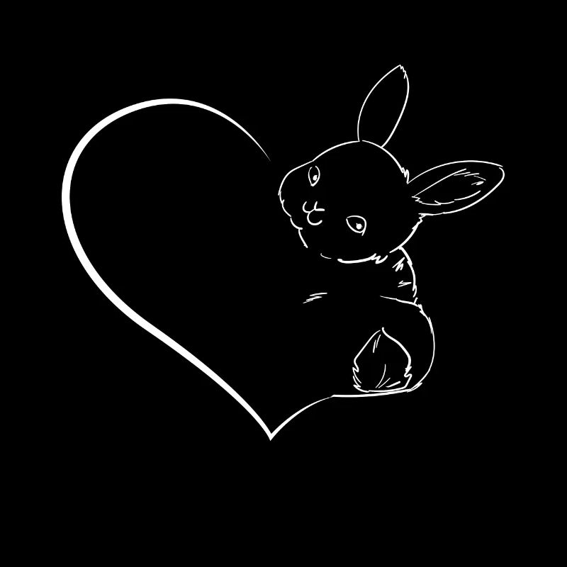 Perfect Rabbit Graphic Design Heart Rabbit
