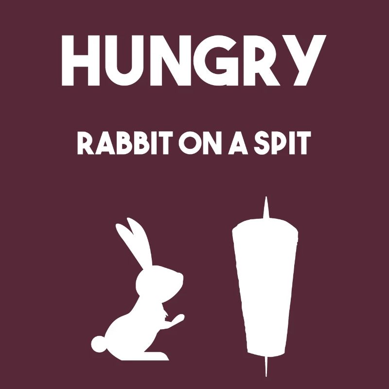 Rabbit on a spit withe