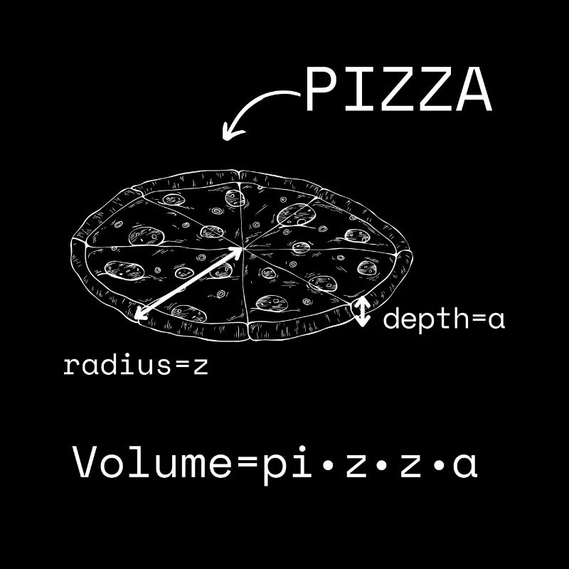 Funny Nerd In Maths Pizza Volume