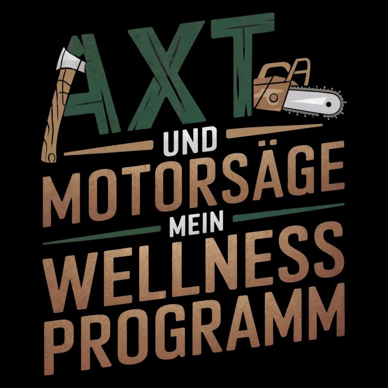 Axe and chainsaw My wellness program Wood