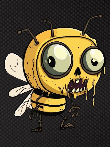 Bee Halloween Comic Funny