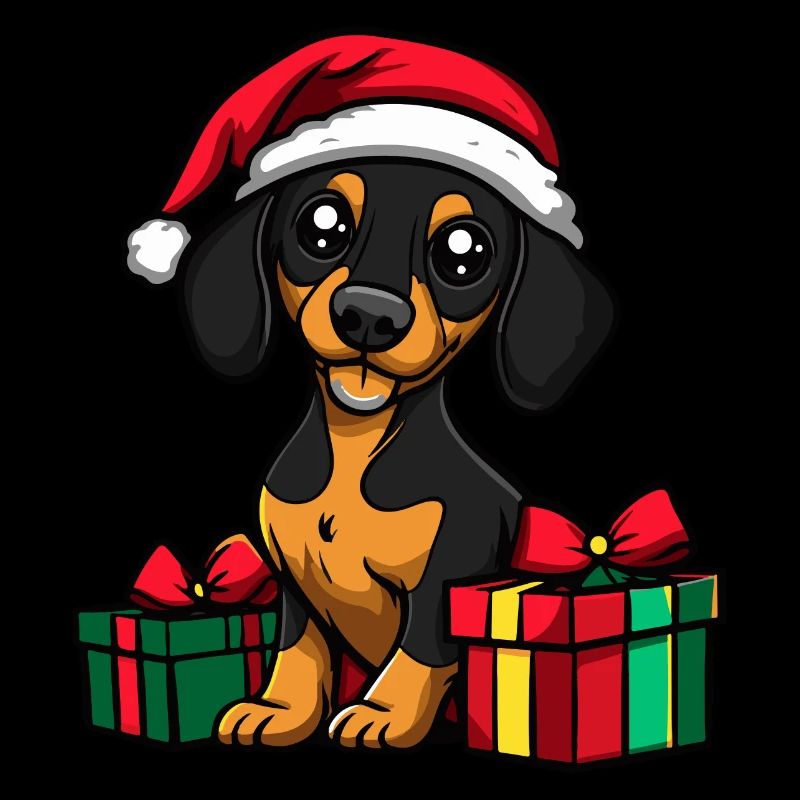 Teckel Chien Cadeaux de Noël Teckel