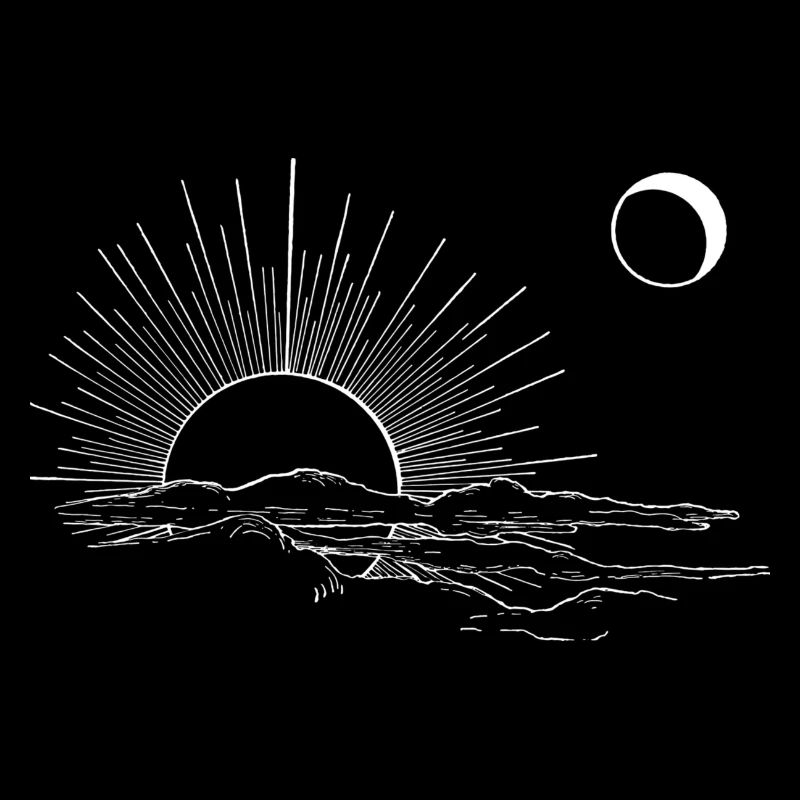 Soleil levant Lune jour et nuit