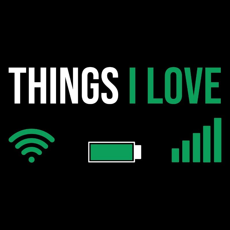 Drôles de choses que j’aime Signal de batterie Wifi