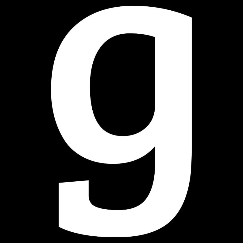 Buchstabe g "g" weiß