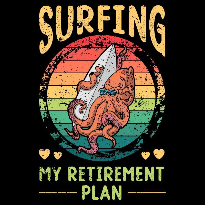 Surf Squid Summer Board Ocean Holiday