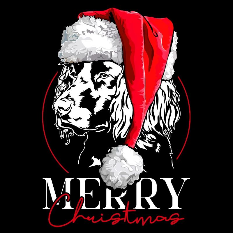 Père Noël Chien de caille allemande Joyeux Noël Chiens