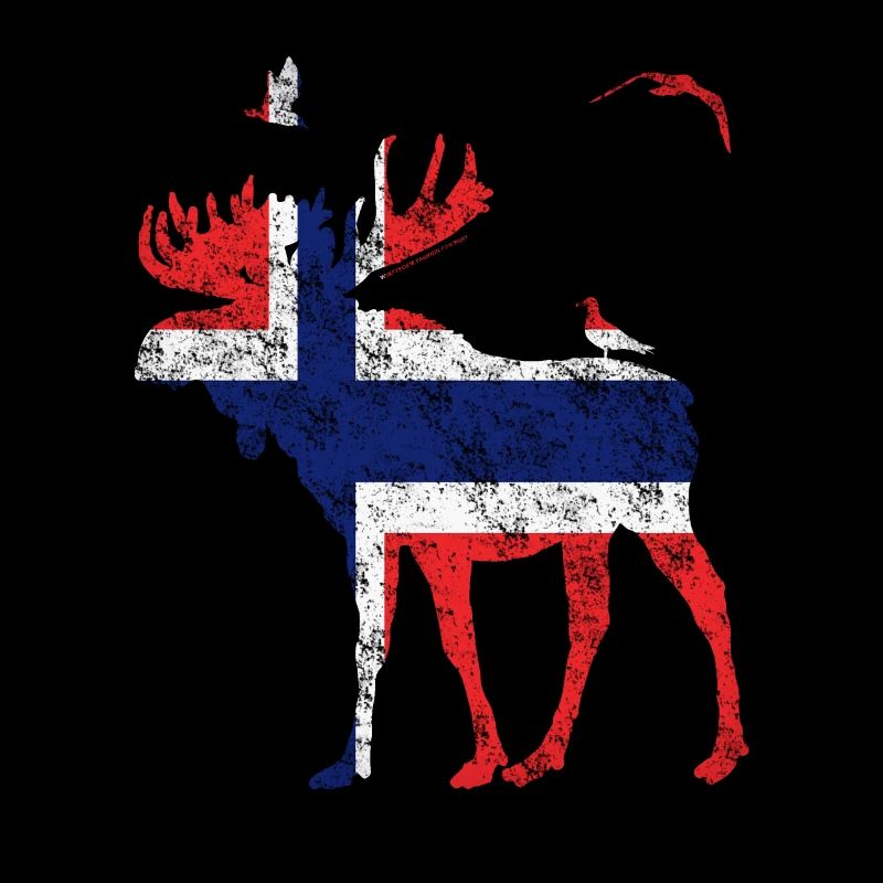 Wikstroem - Drapeau Norvège en forme d'élan utilisé