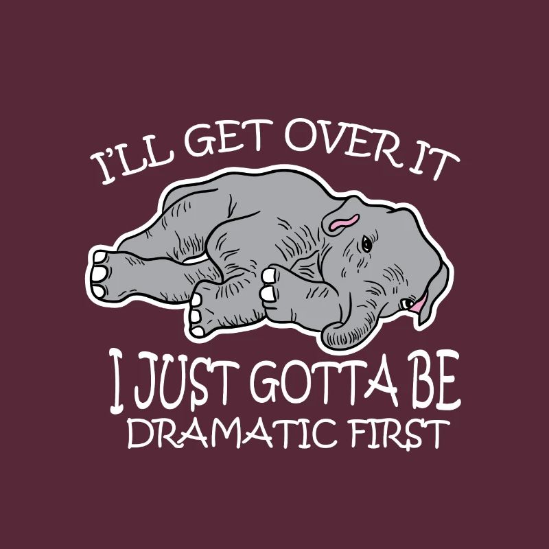 Dramatic Elefant Müde Bockig