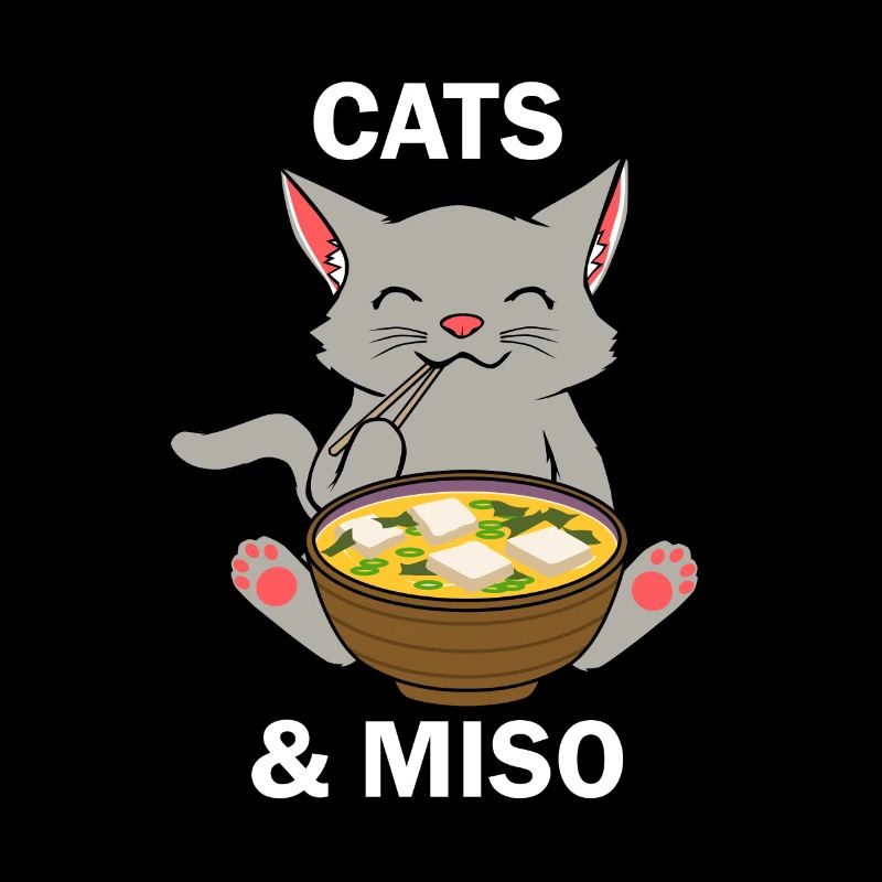 Süße Katze Miso Suppe Ramen Nudeln Kitty