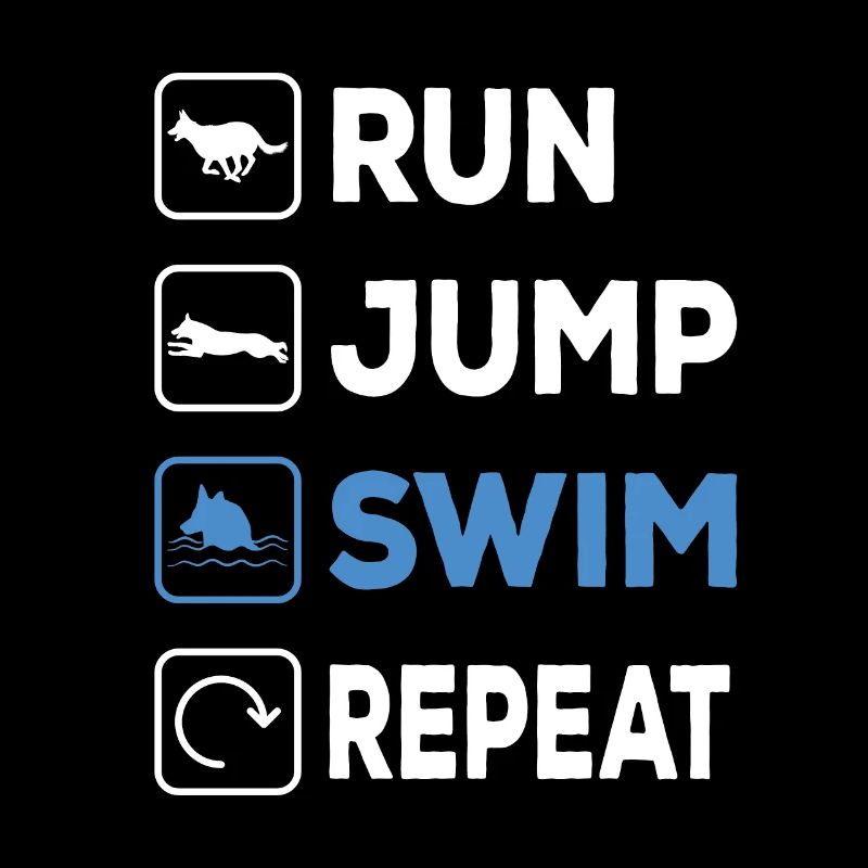 Run Jump Swim Repeat Dock Diving Dog