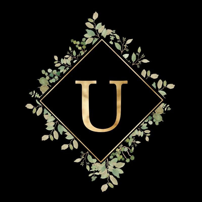 U Monogram Eucalyptus Wreath