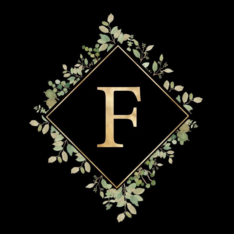 F Monogram Eucalyptus Wreath