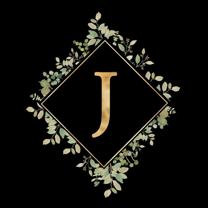 J Monogramme Couronne d’Eucalyptus