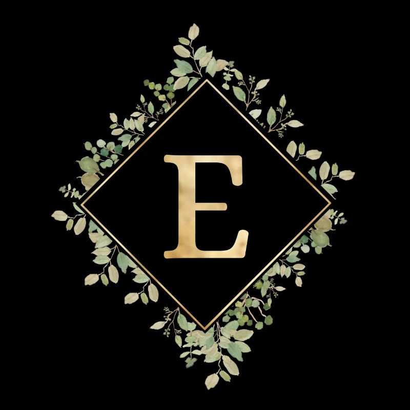 E Monogram Eucalyptus Wreath