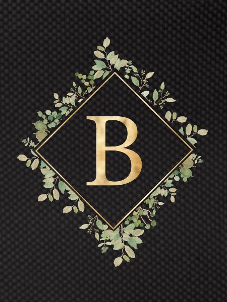 B Monogram Eucalyptus Wreath