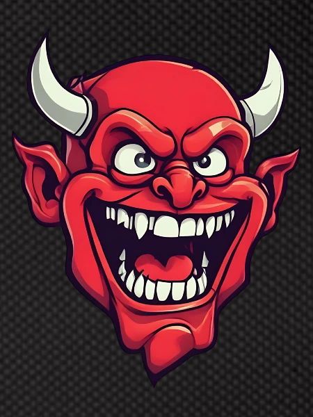 Halloween Demon Devil Head