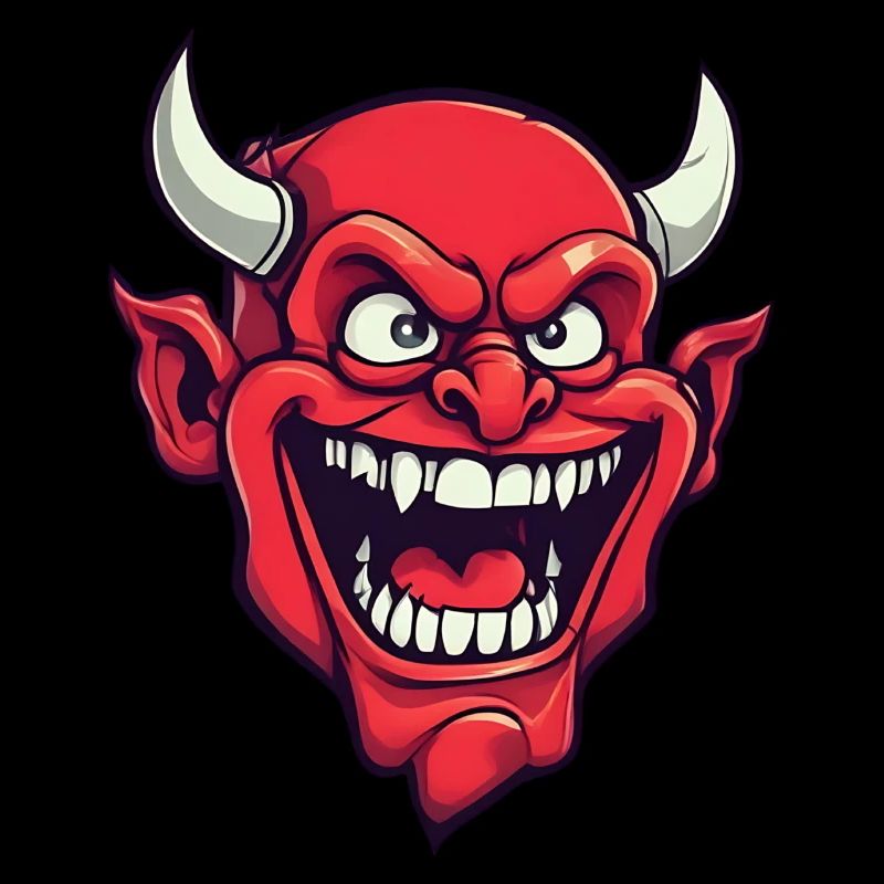 Halloween Demon Devil Head