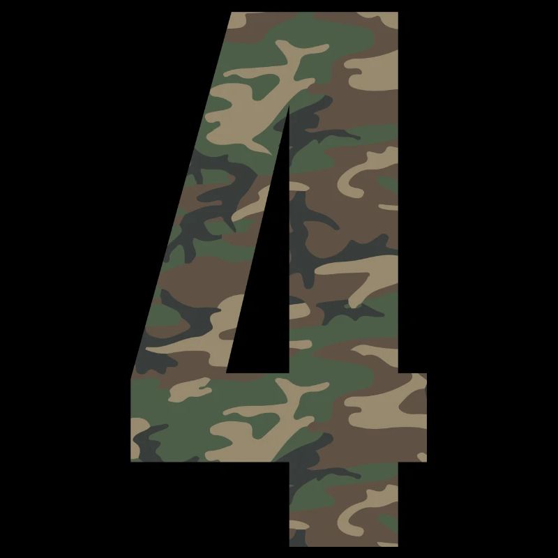 Tough number 4 in camouflage pattern!