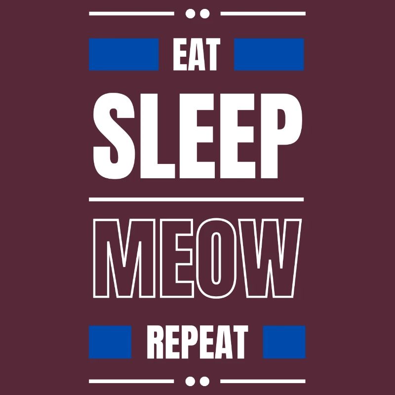 eat sleep meow cat repeat geschenk idee katze