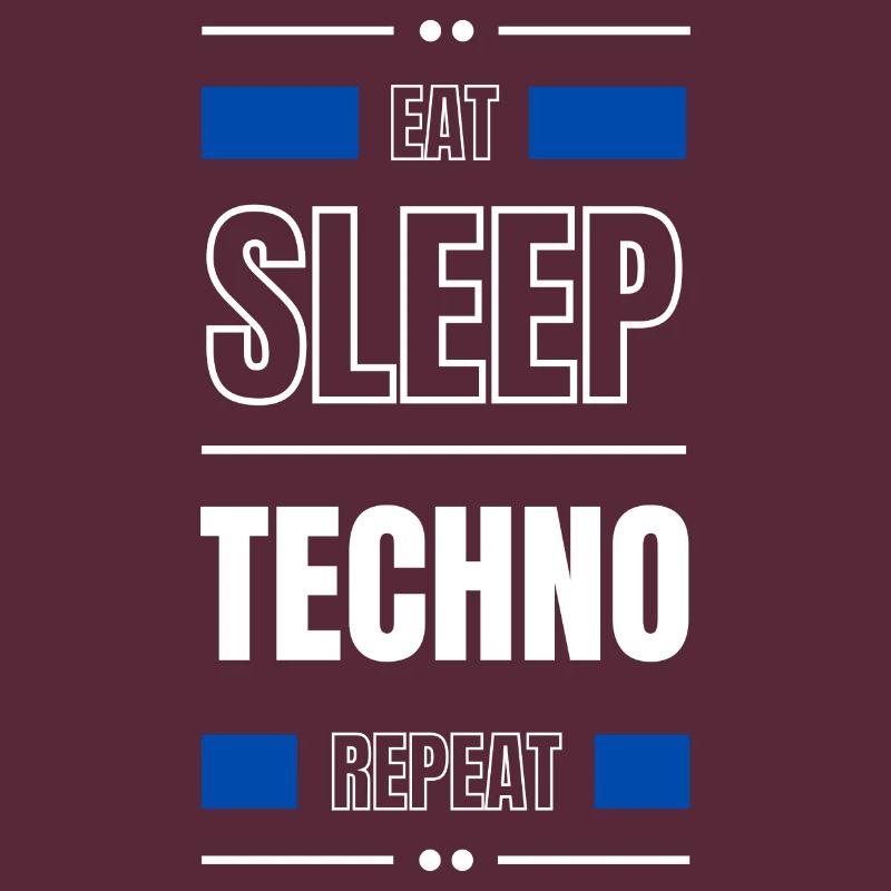 eat sleep techno repeat geschenk idee spruch party