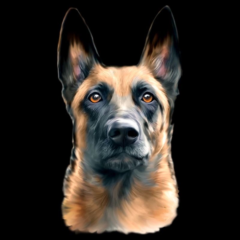 Malinois dog head