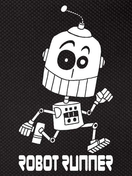 White Robot Runner