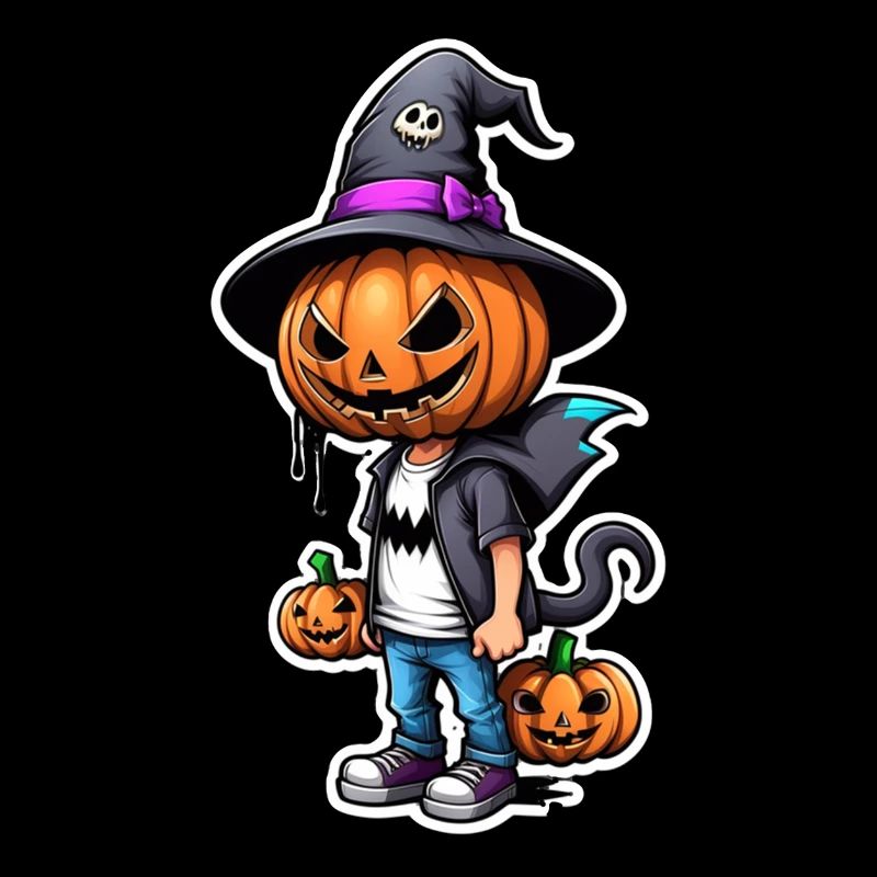 halloween - citrouille chapeau de sorciere manga