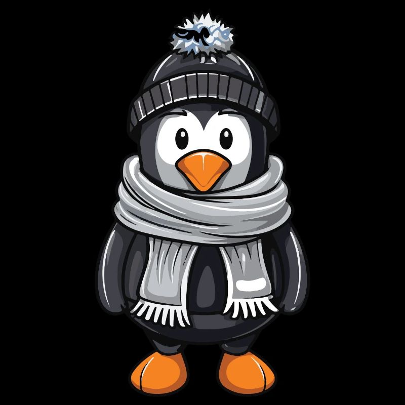 Bande dessinée d’hiver pingouin