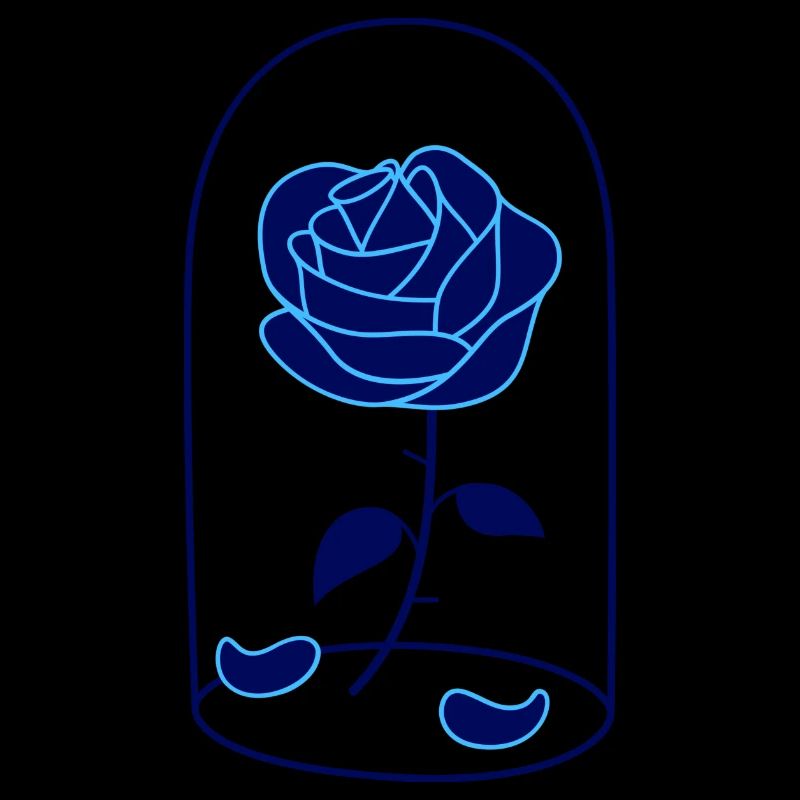 Logo de roses bleues