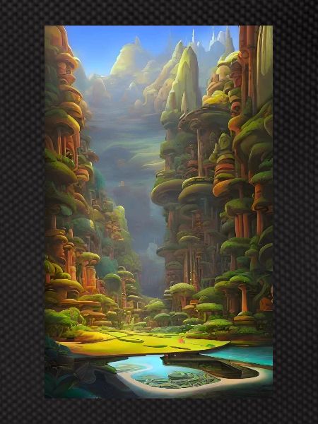 Simulation abstract nature landscape