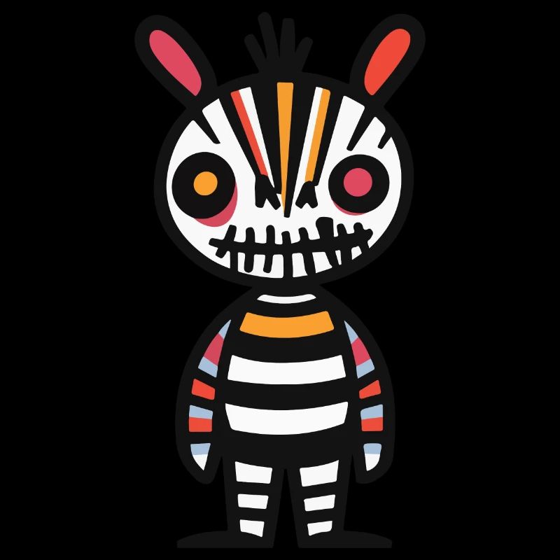 Zebra Halloween Comic Lustig