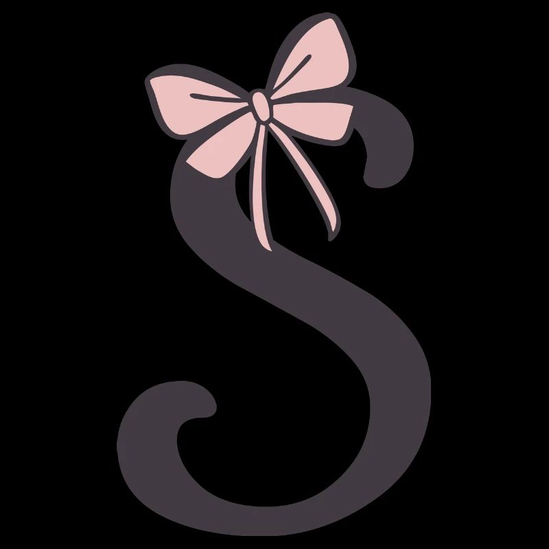 Initial letter S ribbon