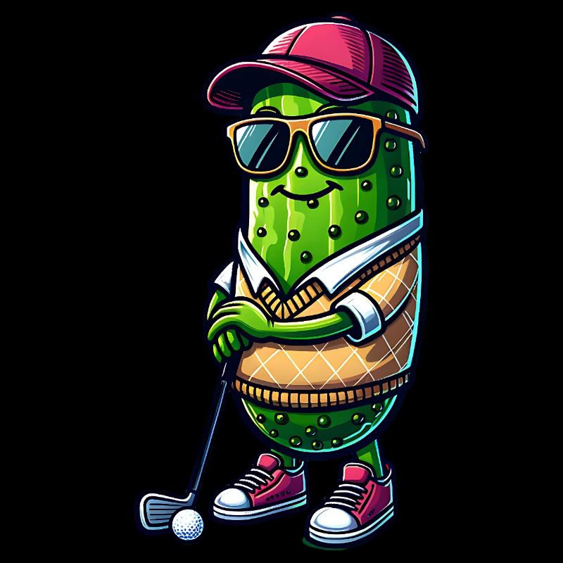 Funny Pickl Golf Player Motifs