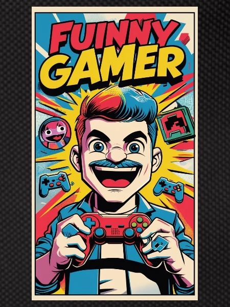 Funny Gamer Cartoon Design