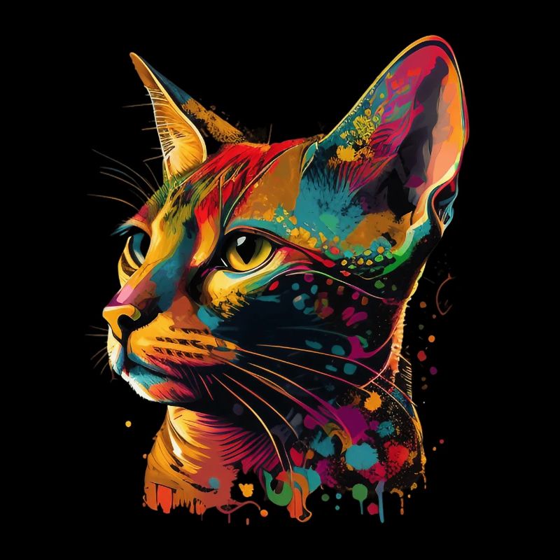 Chat d’Abyssinie Gaze Colorée