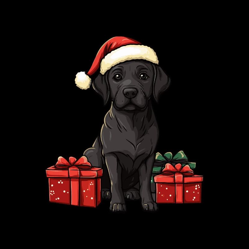 Labrador Hund Weihnachten Comic Geschenke