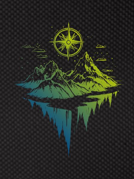 Mountains icon compass