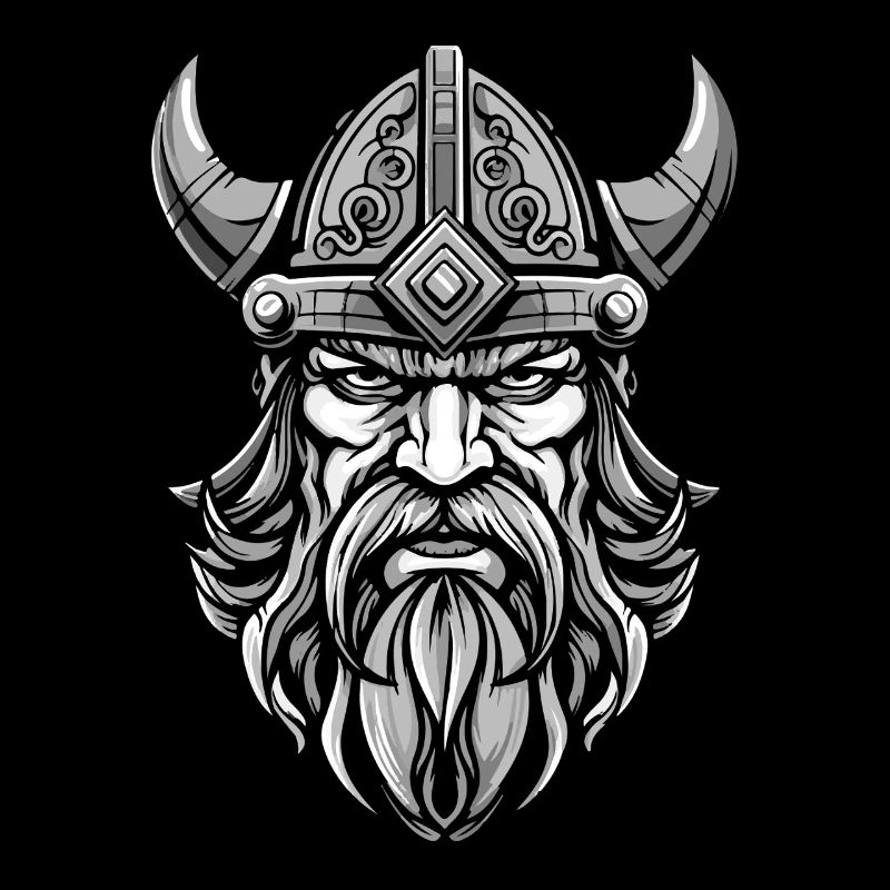 Guerrier à tête viking