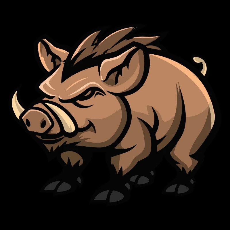 Pig Comic Wild Boar
